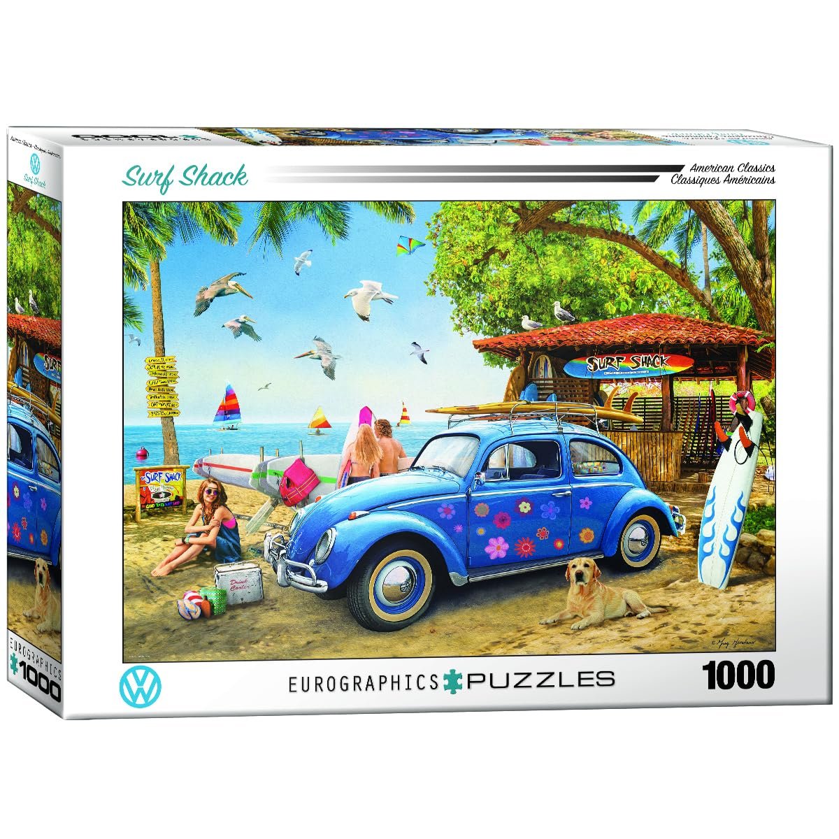 Пазл Eurographics VW Beetle Surf Shack 1000 элементов, фото №1 Пазл Eurographics VW Beetle Surf Shack 1000 элементов, фото №1