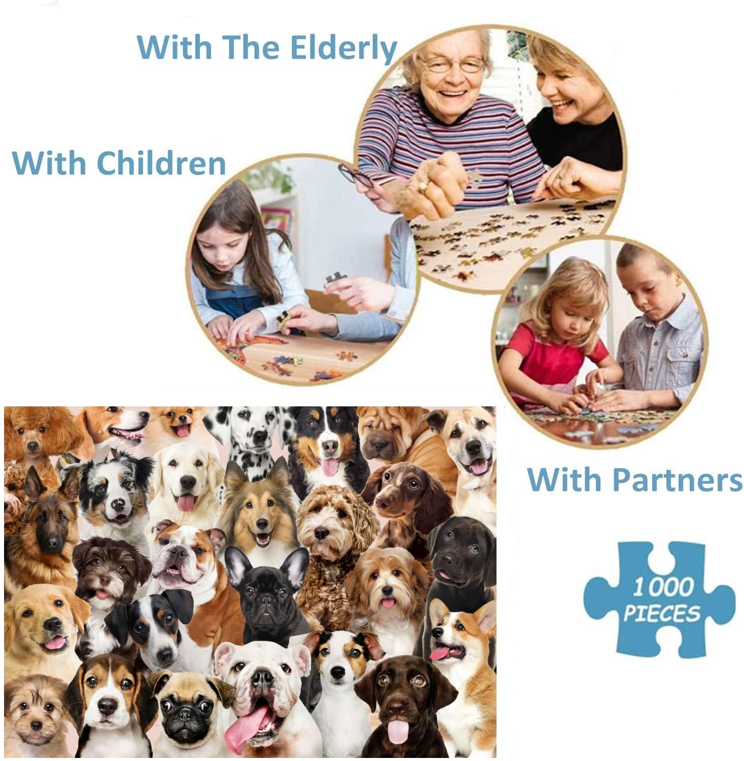 Пазл Lovely Dogs 1000 елементів 70 x 50 см, фото №7