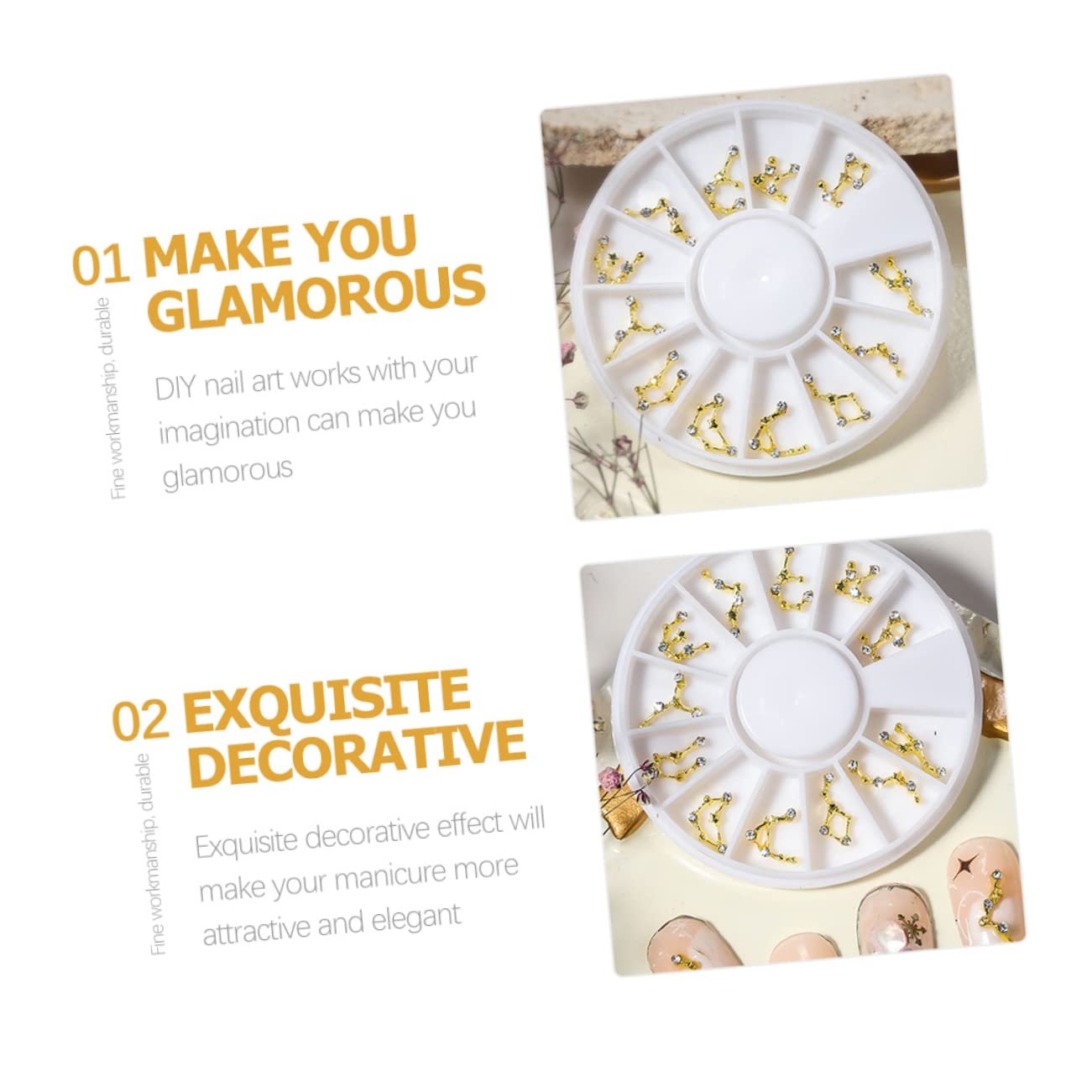 Диски для дизайна ногтей Знаки Зодиака FRCOLOR, 3 шт., фото №4