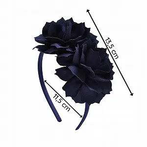 Обруч Элегантный с двумя большими тканевыми цветами. synthetic.ua - Фото 1