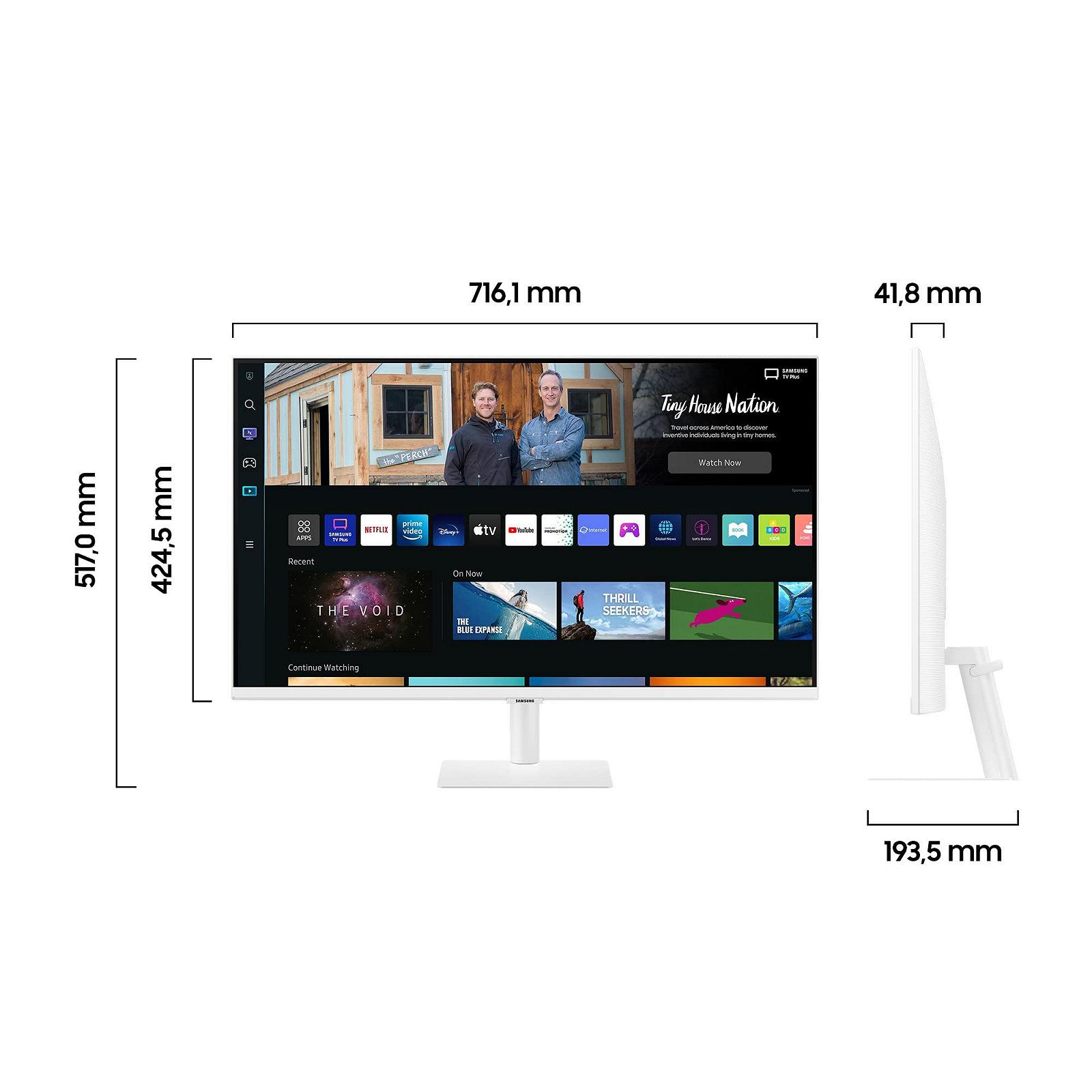 Монитор Samsung M5 S32BM501EU 32 дюйма VA панель с динамиками Full HD разрешение частота обновления 60 Hz трехсторонний почти безрамочный дизайн Smart TV приложения с пультом дистанционного управления, фото №3
