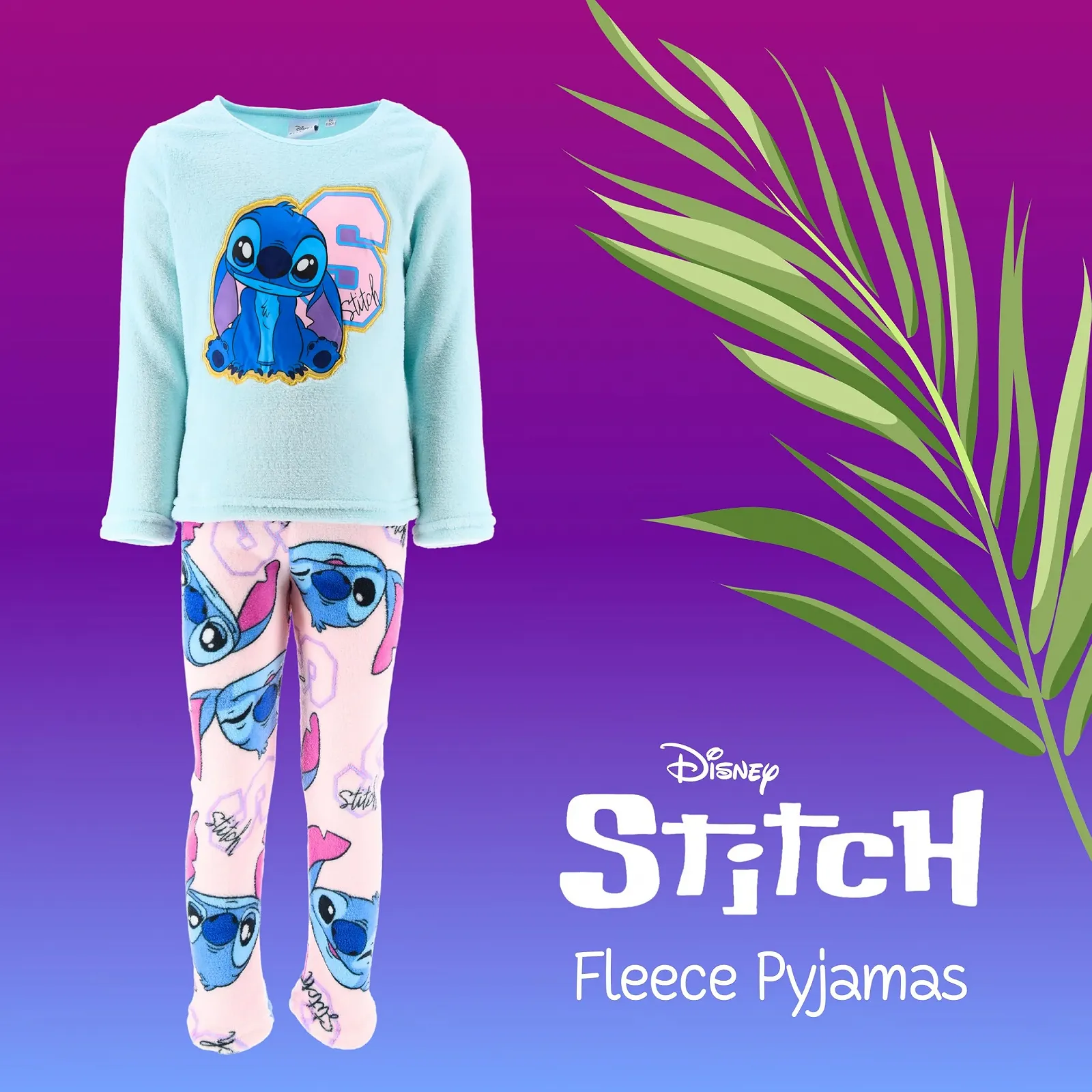 Піжама Disney Lilo and Stitch для дівчат, оксамитова футболка та довгі штани, фото №3 Піжама Disney Lilo and Stitch для дівчат, оксамитова футболка та довгі штани, фото №3