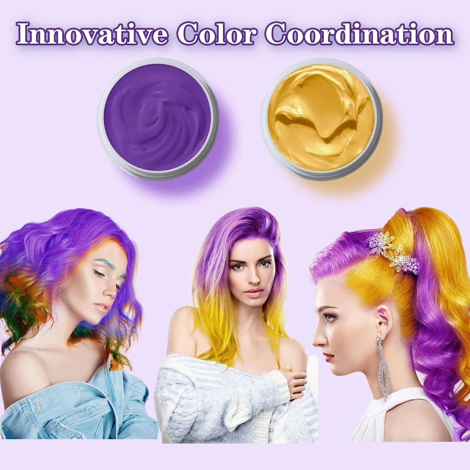 Тимчасова фарба для волосся HaiolorPro Фіолетовий, фото №4