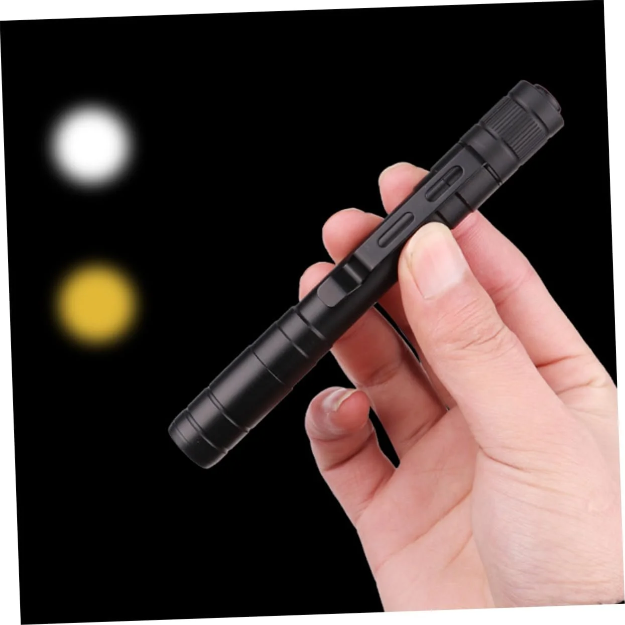 Ліхтарик Ручка HOMSFOU Подвійне Джерело Світла LED Теплий Білий та Жовтий, фото №4