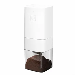 Электрическая кофемолка Компактная Быстрая и эффективная Регулируемый помол USB зарядка Белый - Фото 1