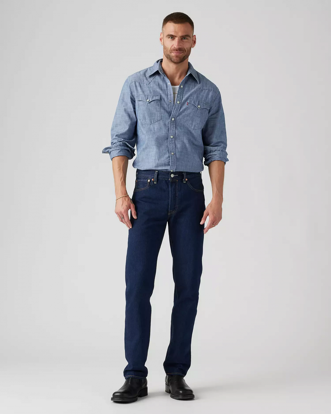 Мужские джинсы Levis - 501 '54 1954 Rinse - 28, фото №5