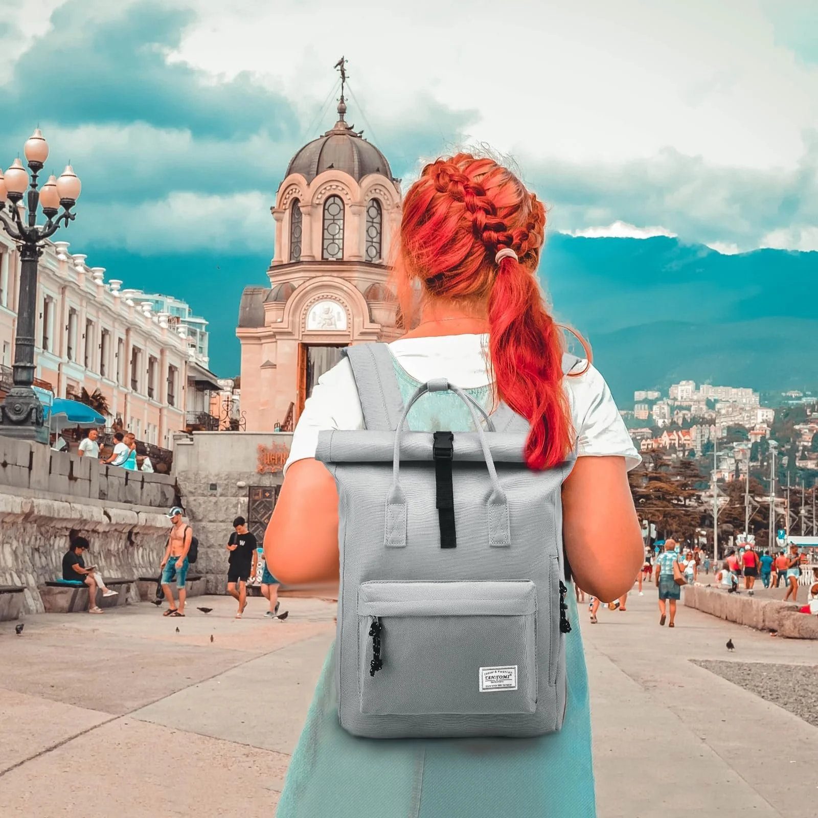 Рюкзак для ноутбука TANTOMI 15.6 Inch Rolltop Waterproof, фото №8 Рюкзак для ноутбука TANTOMI 15.6 Inch Rolltop Waterproof, фото №8