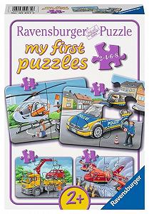 Пазл Ravensburger Children's Puzzle 05631 My Emergency Vehicles 2, 4, 6, 8 элементов My First Puzzle для детей от 2 лет - Фото 1