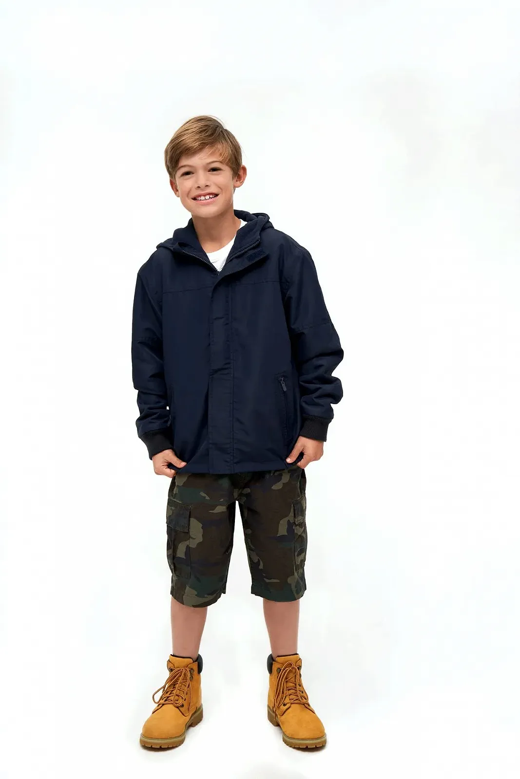 Куртка-ветровка Brandit Woodland Basics с молнией спереди, фото №3