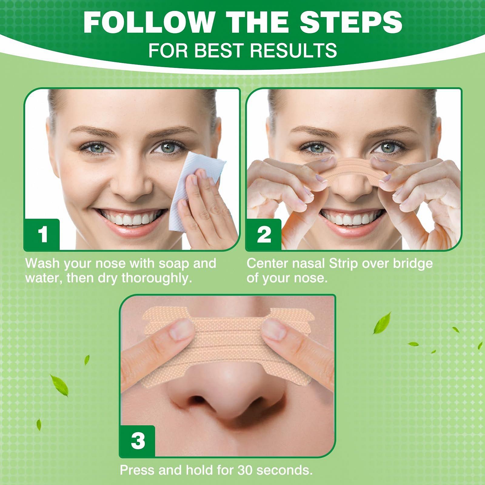 Пластыри для носа Whaline, 50 шт. Большие пластыри для носа от храпа для сна, для лучшего дыхания., фото №6