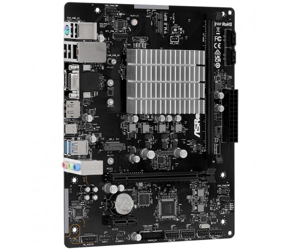 Материнська плата ASRock N100M Quad-Core N100 3.4GHz, 1xDDR4 DIMM VGA/HDMI/DP 1*PCIe, 2xSATAIII M.2, GLan mATX, фото №2