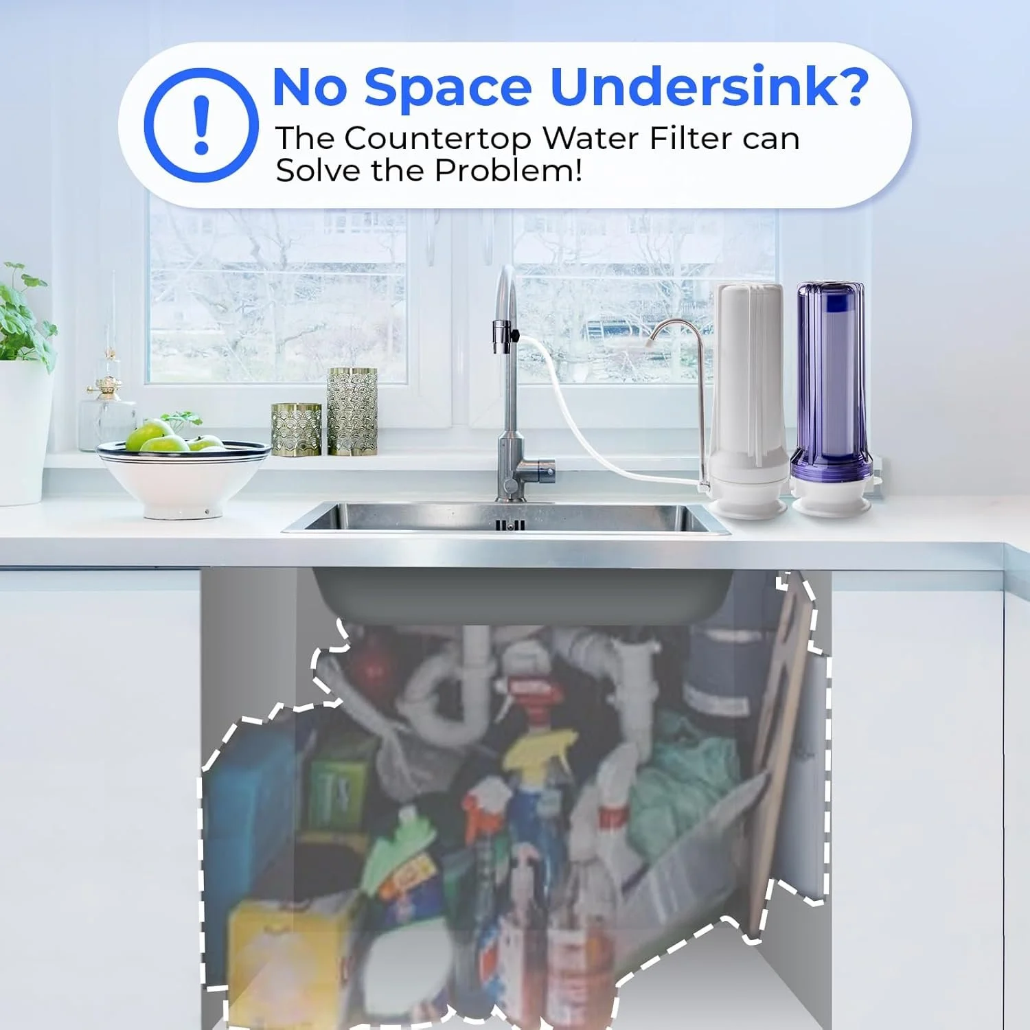 Диспенсер-фильтр iSpring CKC2 / На кран / Ресурс фильтра 30000 л / Белый, фото №4 Диспенсер-фильтр iSpring CKC2 / На кран / Ресурс фильтра 30000 л / Белый, фото №4