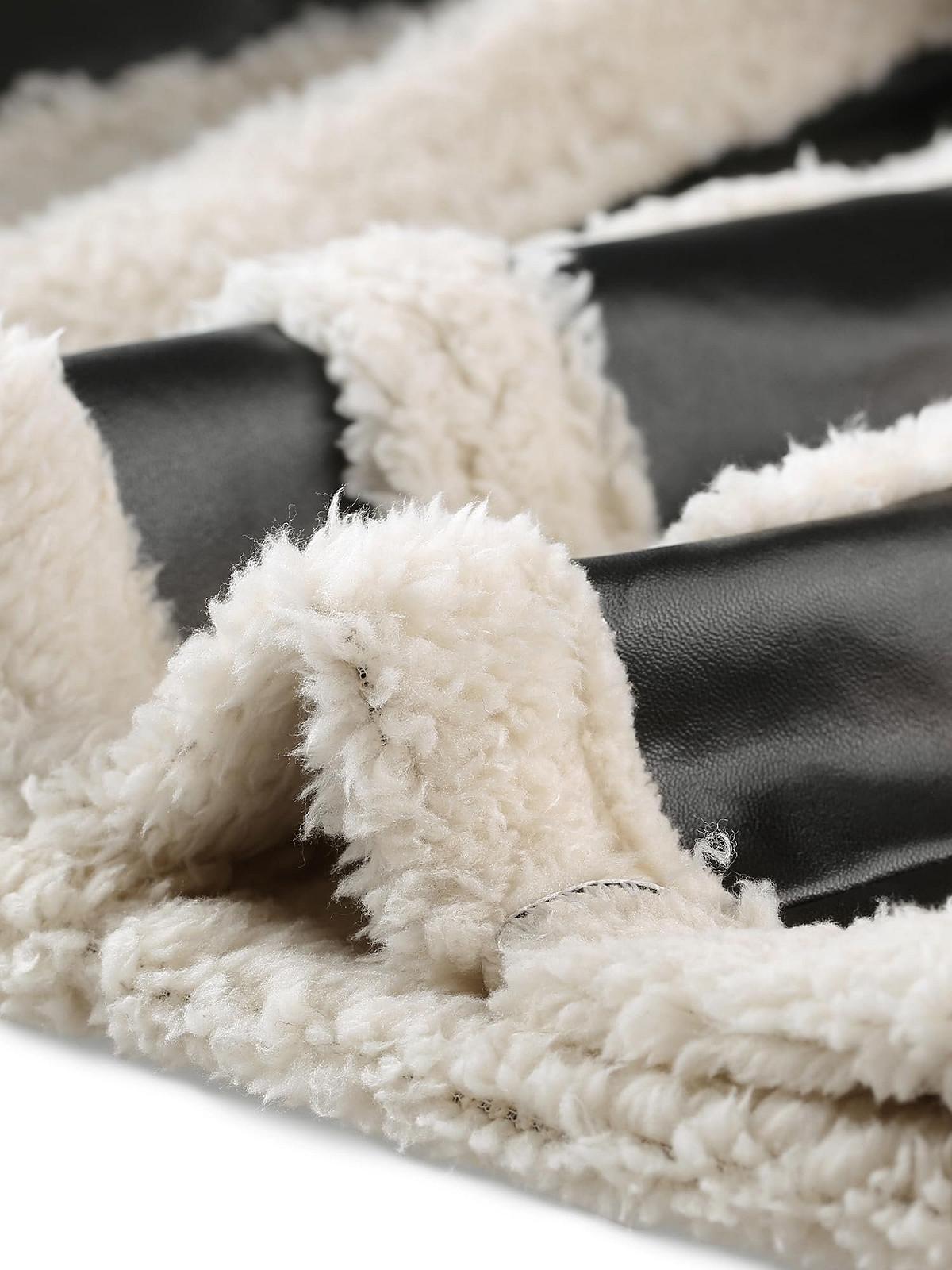 Куртка Biker Allegra K Искусственная кожа с вставками из искусственного меха, фото №5 Куртка Biker Allegra K Искусственная кожа с вставками из искусственного меха, фото №5