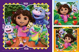 Дитячий пазл Ravensburger Dora The Explorer 3 x 49 деталей ціна на synthetic.ua - Фото 1 Дитячий пазл Ravensburger Dora The Explorer 3 x 49 деталей synthetic.ua - Фото 1