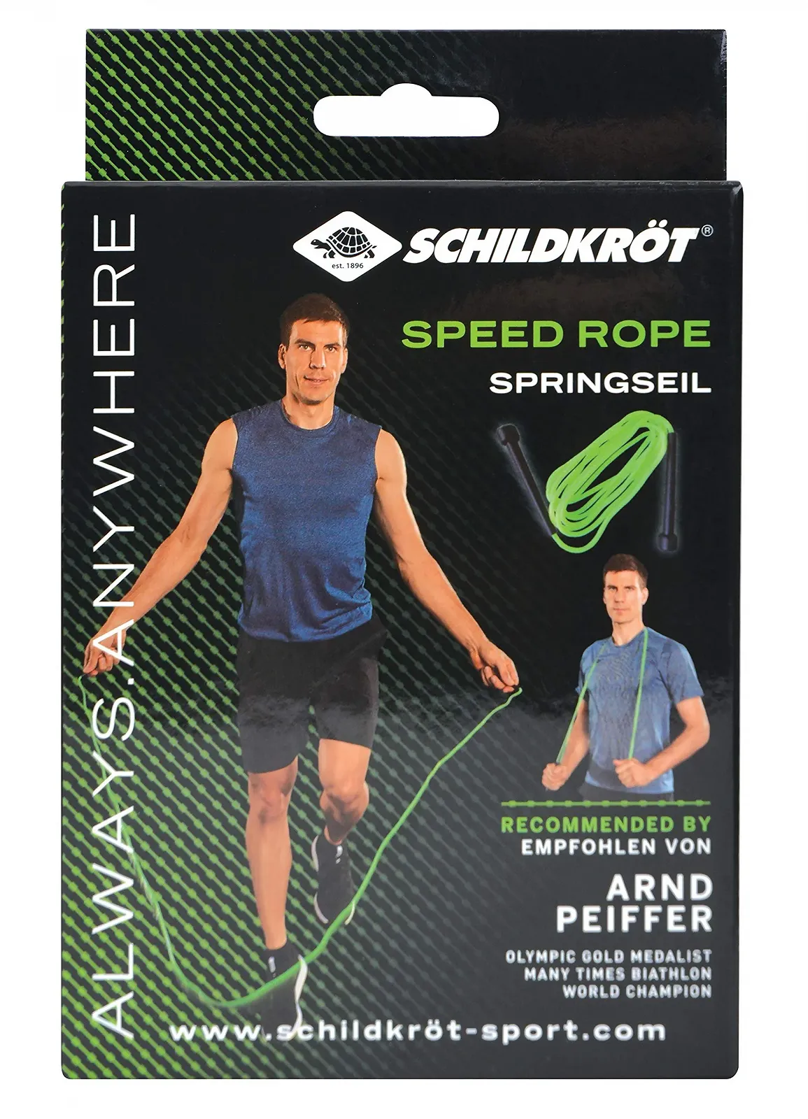 Скакалка Schildkröt Speed Rope 960025 Зелена / Чорна в 4-колірній коробці, фото №6 Скакалка Schildkröt Speed Rope 960025 Зелена / Чорна в 4-колірній коробці, фото №6