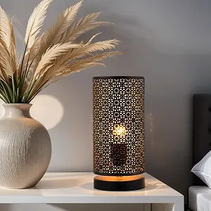 Настільна лампа Marrakech Tuza 25 см метал E27 Чорна synthetic.ua - Фото 1