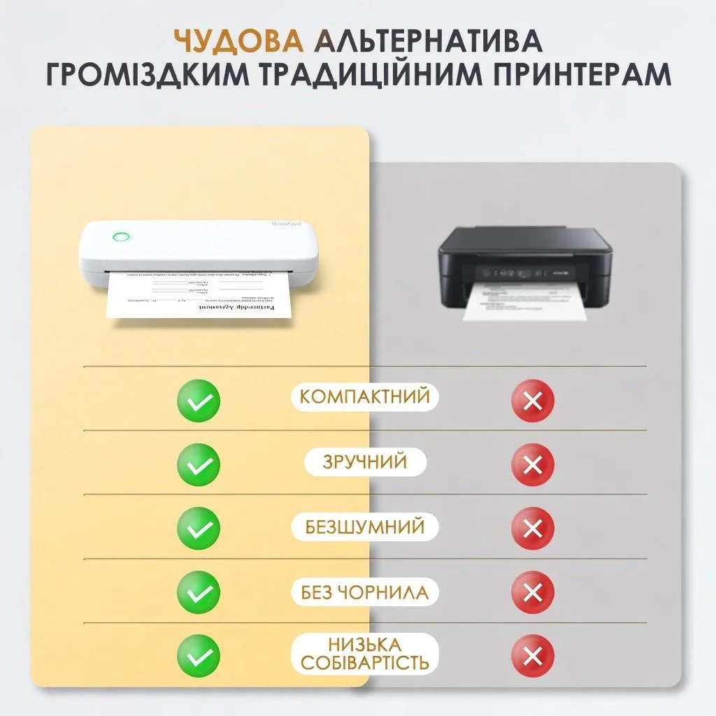 Портативний термопринтер Bisofice L81 A4 / Bluetooth / Білий, фото №4