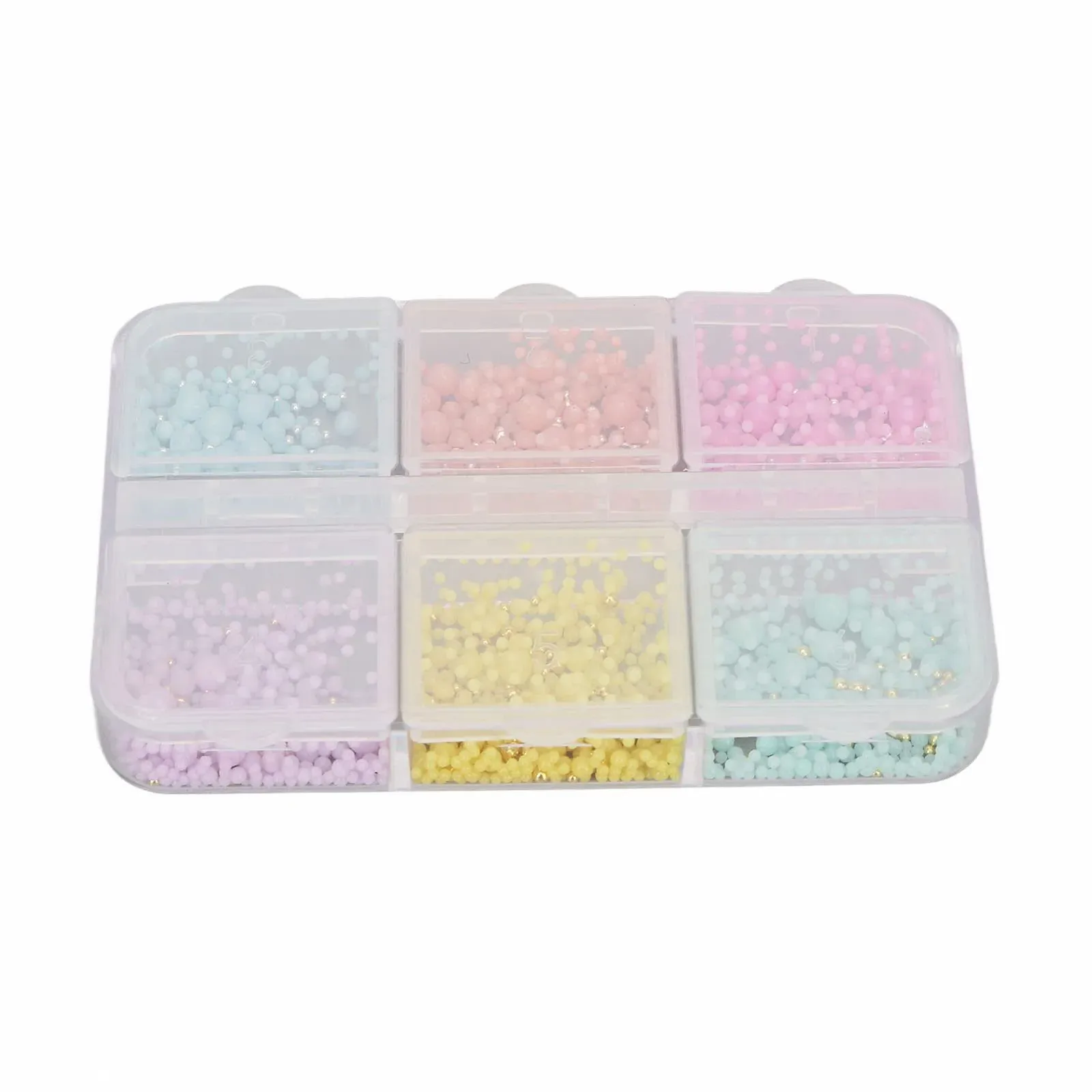 Прикраса для нігтів (5 коробок) Різнокольорові маленькі круглі, фото №5