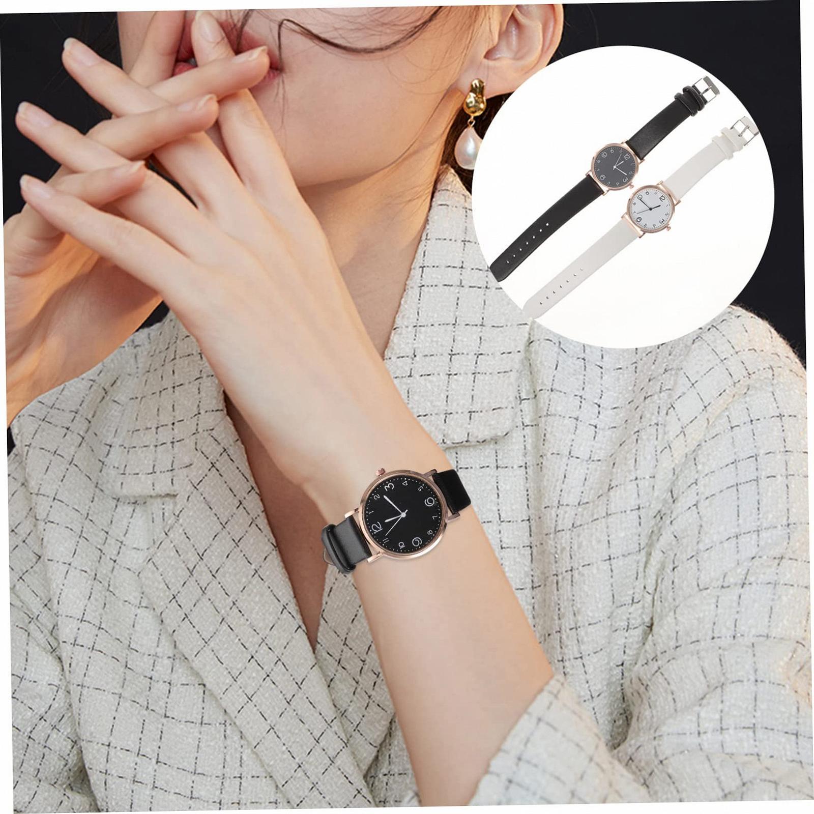 Часы Кварцевые WRITWAA для Девочек Простые Часы Кварцевые Повседневные Женские Наручные Часы для женщин Подарок на День рождения для женщин Кварцевые Часы для женщин PU, фото №8