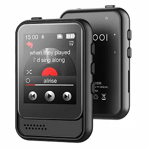 MP3 плеєр з Bluetooth 5.3  FM-радіо Диктофон Слот Micro SD Динамік Навушники в комплекті Сенсорний екран Max 256GB Розширюваний для спорту - Фото 1