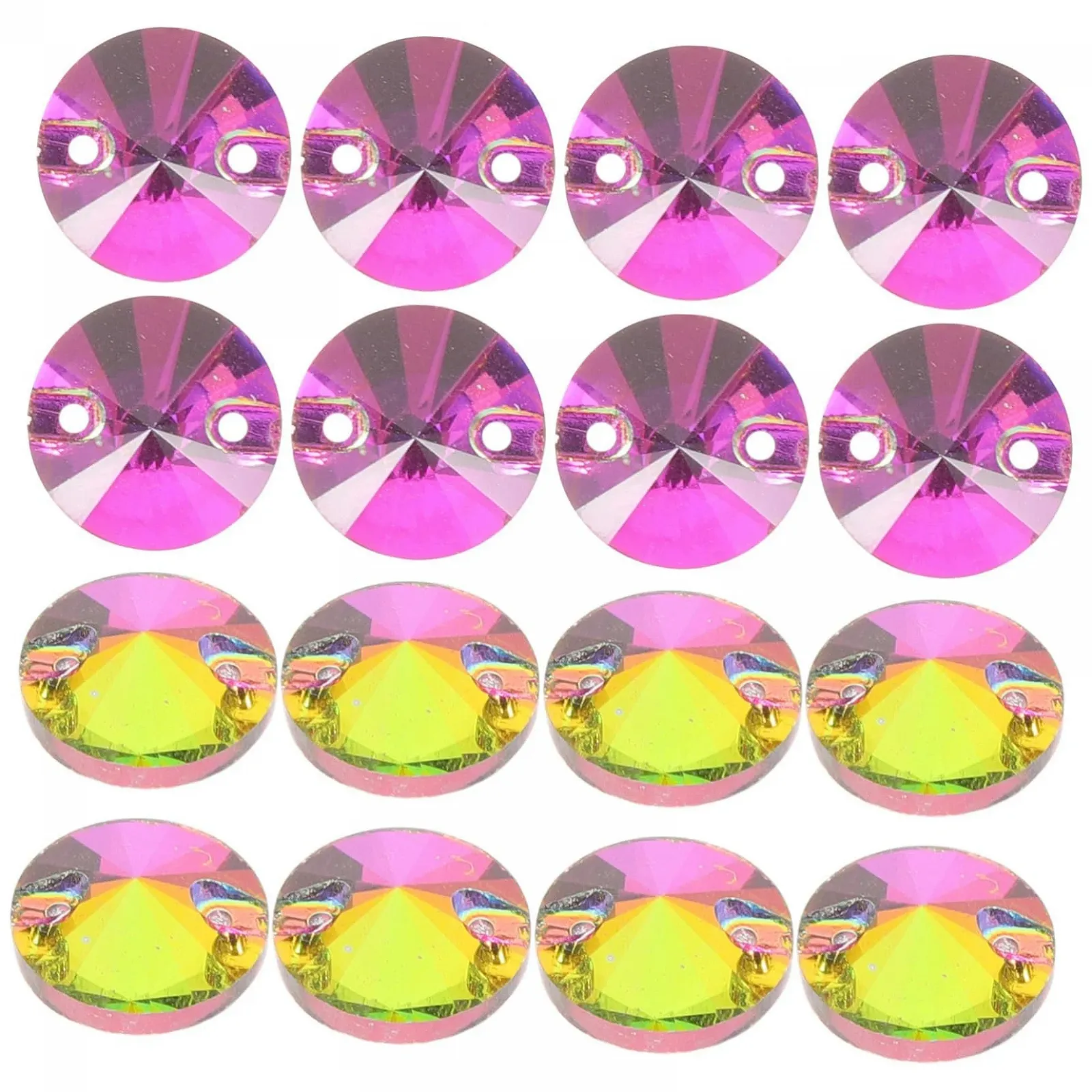 Стразы Lurrose 48 шт. для пришивания, разноцветные стразы для свадебных платьев, одежды, сумок и поделок, плоская задняя часть, блестящие декоративные аксессуары, фото №1