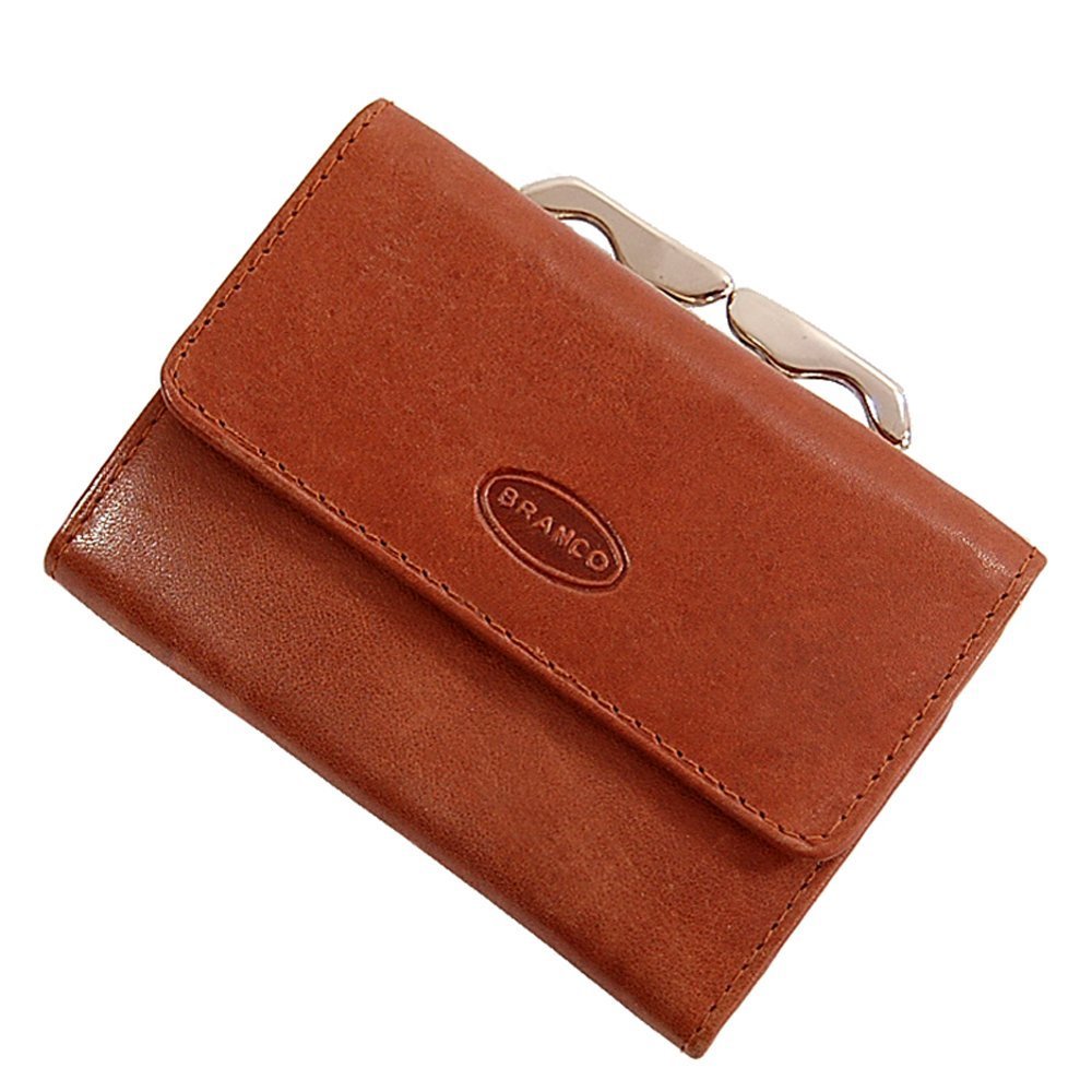Кошелек-клип кожаный GoBago Женский 10.5 x 7.5 см, коричневый, фото №1