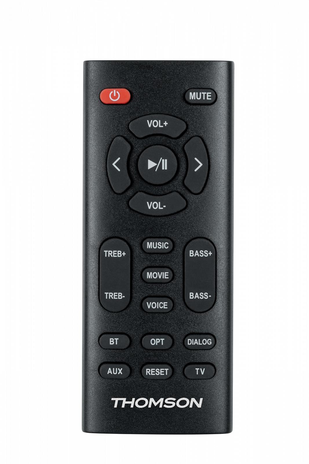 Саундбар THOMSON SB552BTS Bluetooth USB з сабвуфером Дерев'яне оздоблення Чорний, фото №8
