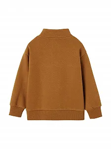 Рубашка из переработанного трикотажа для мальчика Vertbaudet Стойка воротник Баскетбольный принт synthetic.ua - Фото 1