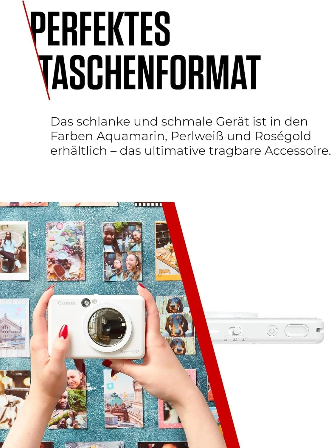 Фотокамера мгновенной печати и принтер Canon Zoemini S2 Pearl White + 10 листов Zink, фото №10