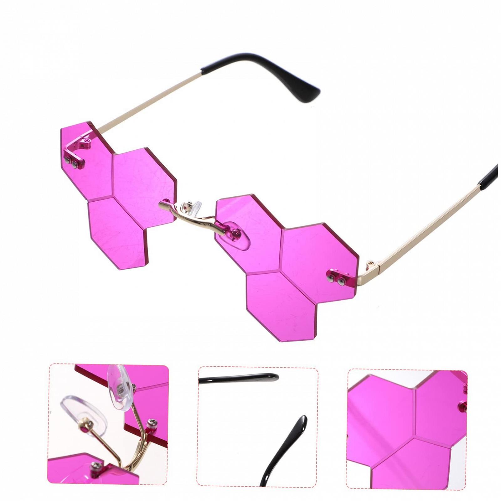 Сонцезахисні окуляри PACKOVE 2 пари для жінок і чоловіків, великі, різнокольорові, фіолетові, фото №9