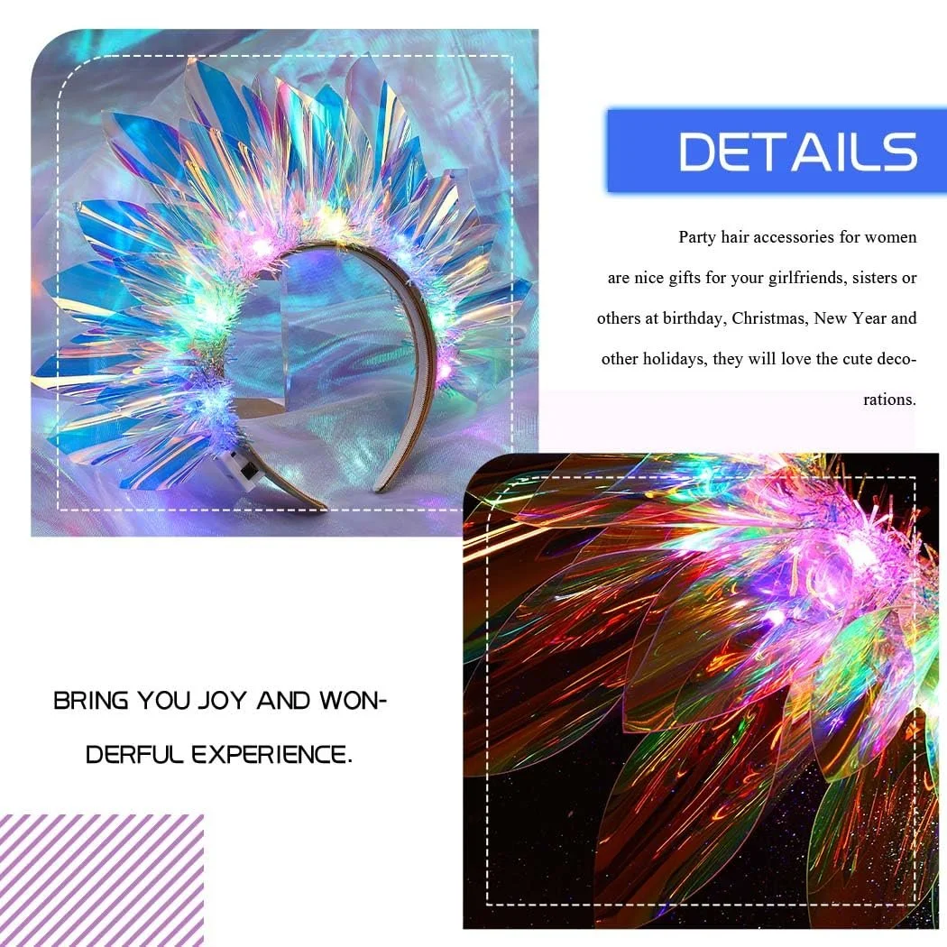 LED Обруч-корона для волосся, фото №4