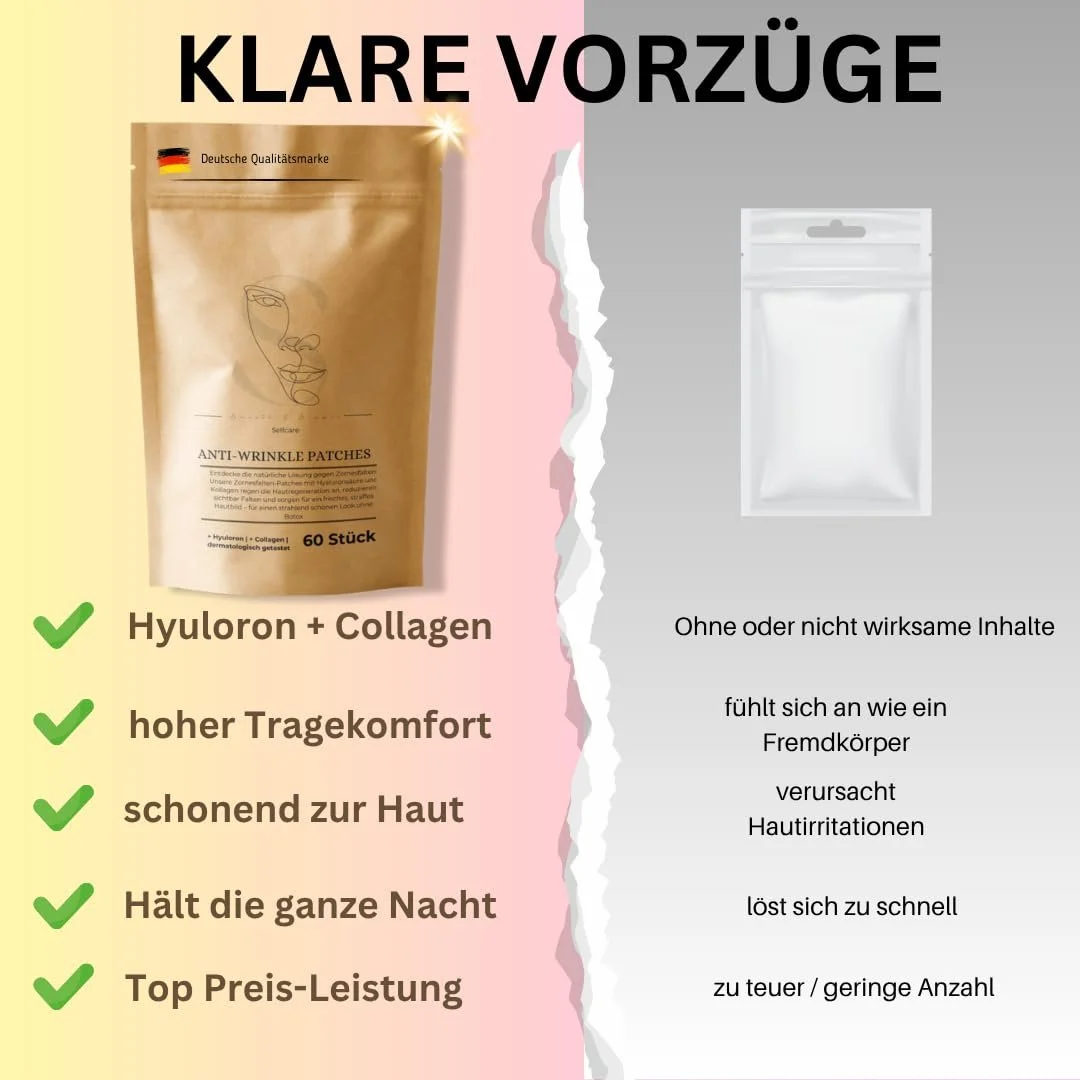 Патчи для лица Smooth & Simple Anti-Wrinkle с гиалуроновой кислотой и коллагеном, 60 шт, абрикосовый цвет, фото №6