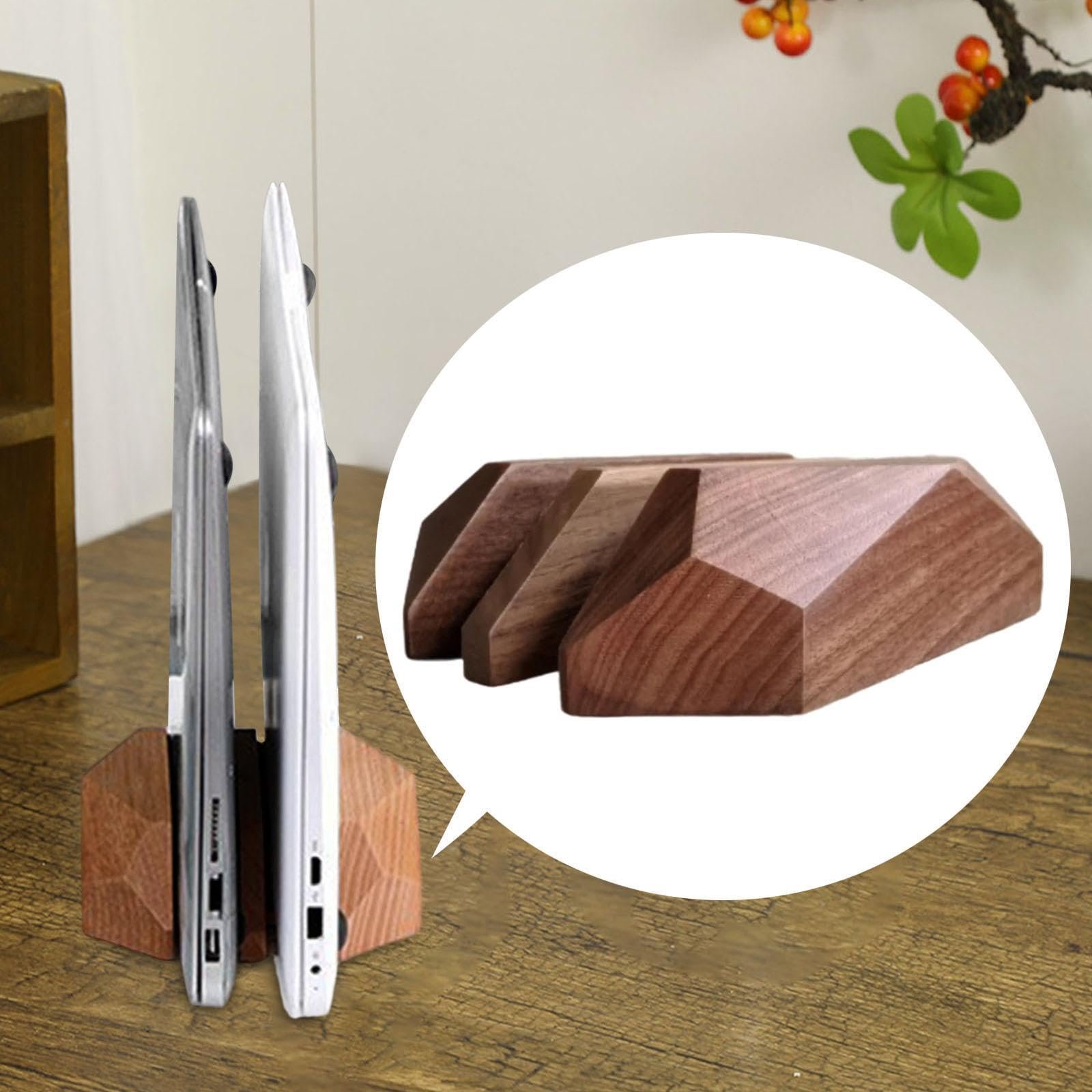 Вертикальна Підставка для Ноутбука, для Зберігання Ноутбука, Вертикальна для Планшета, Нековзна Подвійна, фото №3