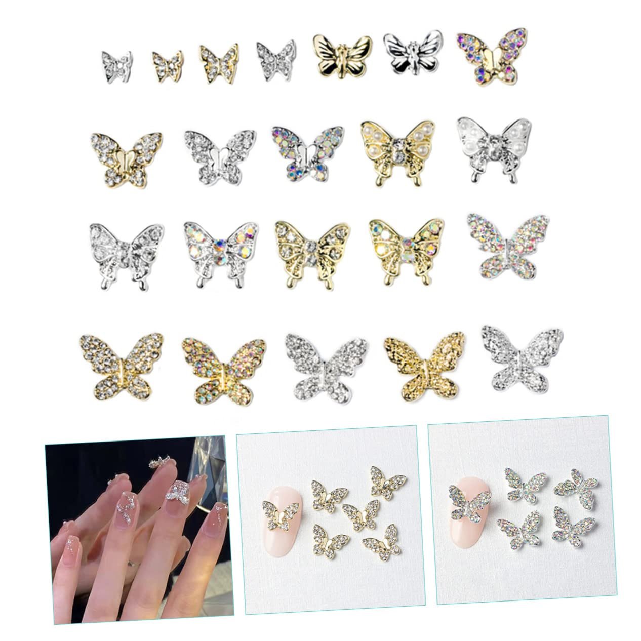 Підвіски для нігтів Healeved Метелики 22 шт., фото №8