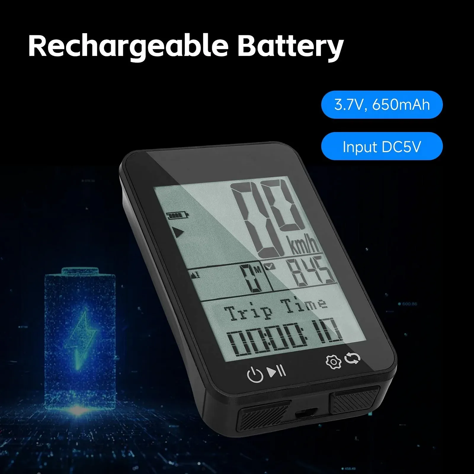 Велокомп'ютер GPS IPX7 Rainproof 2.4" FSTN Display Odometer Speedometer, фото №4 Велокомп'ютер GPS IPX7 Rainproof 2.4" FSTN Display Odometer Speedometer, фото №4