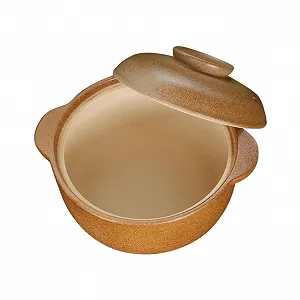 Кастрюля керамическая для тушения с антипригарной ручкой для дома и супа - Фото 1