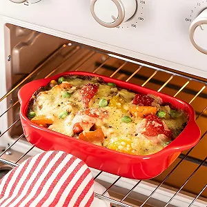 Форми для запікання лазаньї керамічні прямокутні з ручками 2 шт 9 x 5 дюймів synthetic.ua - Фото 1