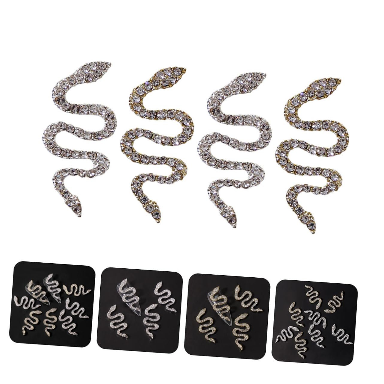 Украшение для маникюра 4 шт. для DIY маникюра, декоративный аксессуар. Простое в использовании и универсальное для натуральных и искусственных ногтей, фото №2