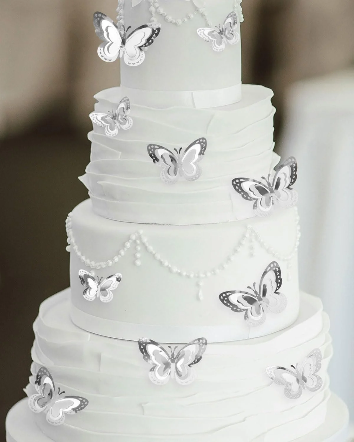 Декоративні наклейки на стіну 3D Butterflies 12 листів Сріблястий, фото №4 Декоративні наклейки на стіну 3D Butterflies 12 листів Сріблястий, фото №4