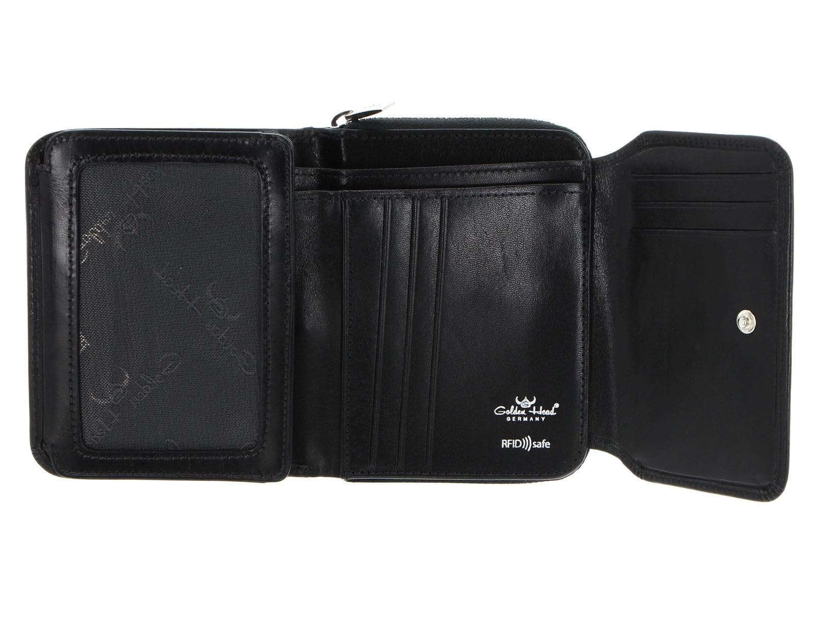 Кошелек с молнией Golden Head Colorado RFID Protect Black, черный, модный, фото №2