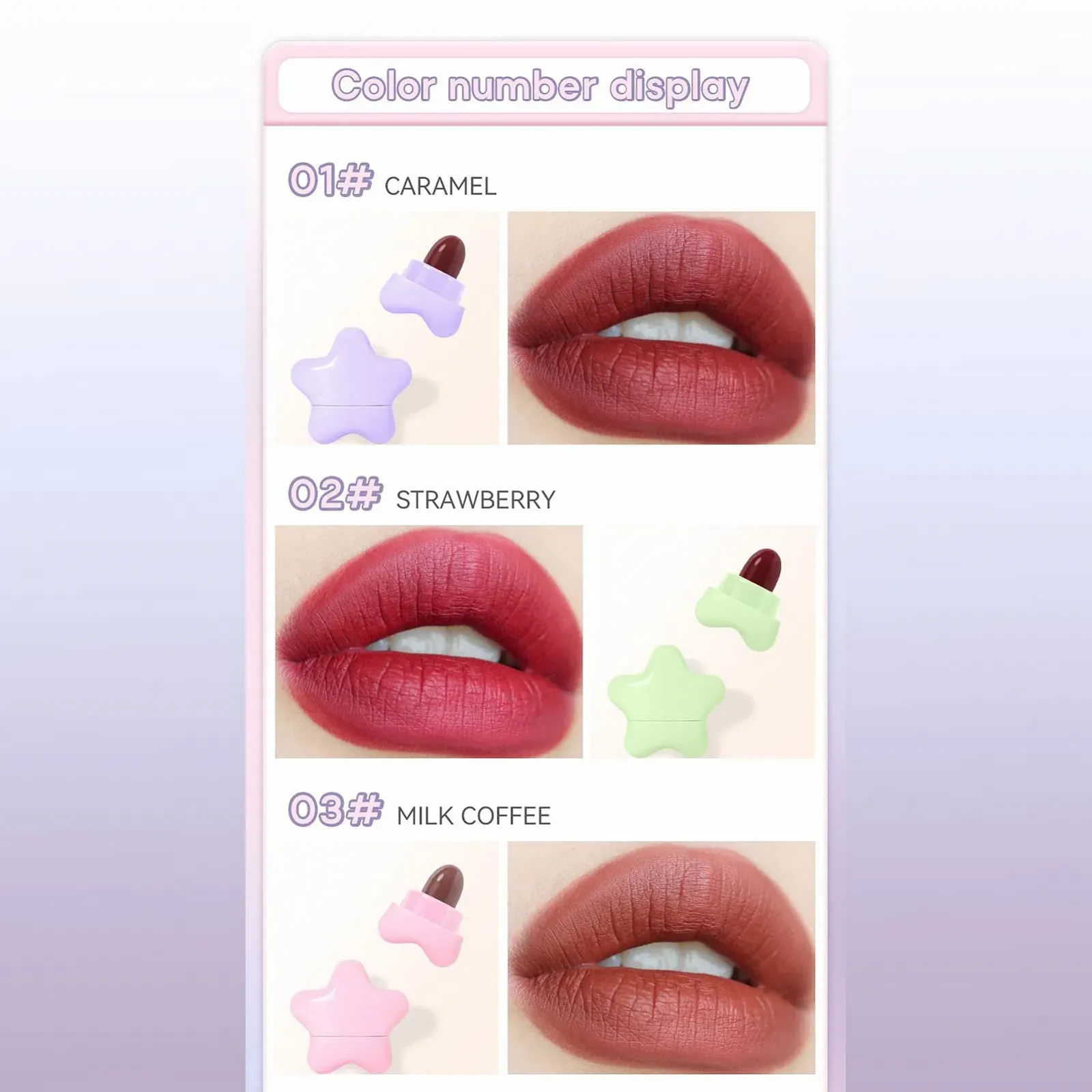 Мини Набор Помады, Помада в Форме Звезды в Капсулах, 6 Цветов Капсульный Блеск для Губ, Сладкий Водостойкий Стойкий Блеск для Губ (DR055), фото №4 Мини Набор Помады, Помада в Форме Звезды в Капсулах, 6 Цветов Капсульный Блеск для Губ, Сладкий Водостойкий Стойкий Блеск для Губ (DR055), фото №4