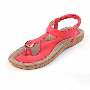 Новые женские сандалии Летние повседневные однотонные - Фото 1