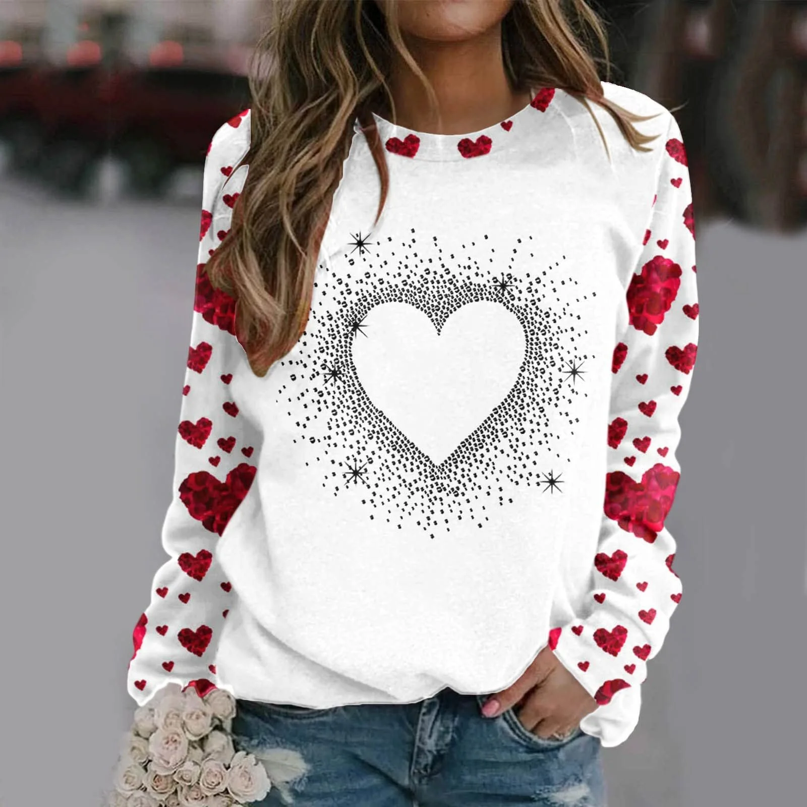 Женский свитшот оверсайз Generisch, летние топы, женский длинный рукав, повседневный пуловер, толстовки для девушек-подростков с длинным рукавом, спортивные топы, женские топы с принтом букв, легкая спортивная куртка на Хэллоуин, фото №2