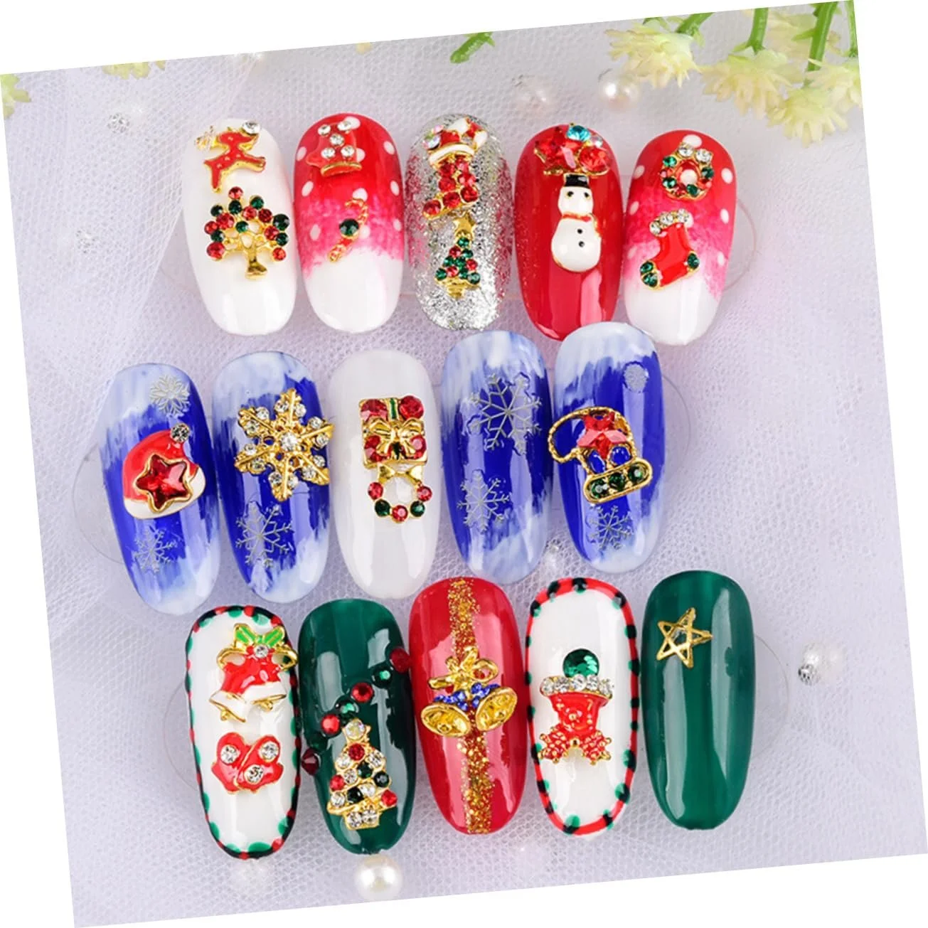 Украшения для ногтей Рождественская тематика 48 шт., фото №3