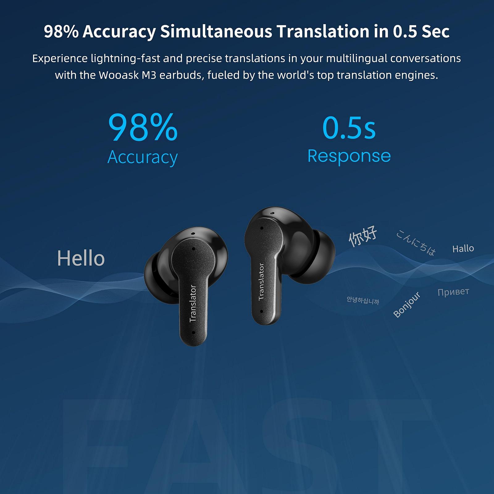 Офлайн Переводчик Наушники M3 Черный Мгновенный, фото №2 Офлайн Переводчик Наушники M3 Черный Мгновенный, фото №2