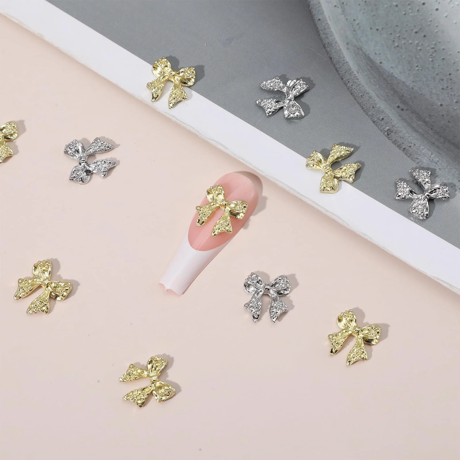 Украшения для ногтей (100 шт.) Золотой, Серебряный, фото №7