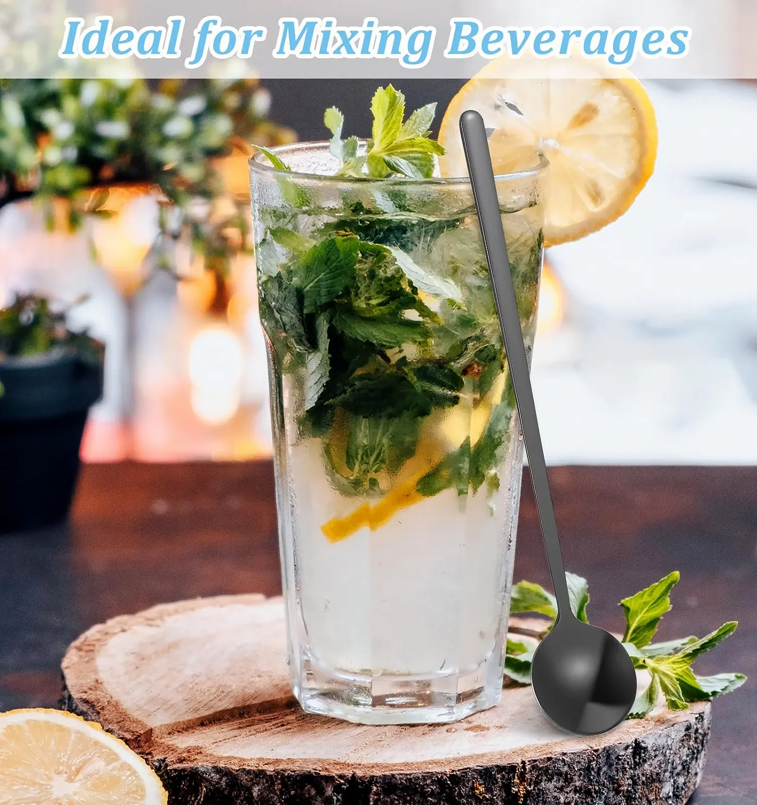 Ложки для еспресо Zunmmer, набір 6 шт., нержавіюча сталь, матовий чорний, фото №3