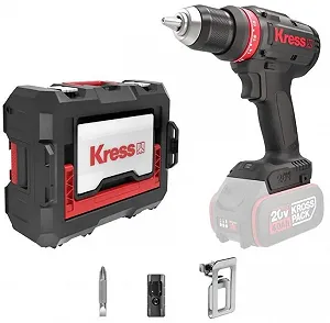 Аккумуляторная дрель-шуруповерт Kress KUA72.91 / 20V / 65 Нм / Бесщеточный / Черная - Фото 1