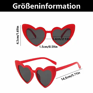 Солнцезащитные очки Сердце YUGUOLAN Красный synthetic.ua - Фото 1