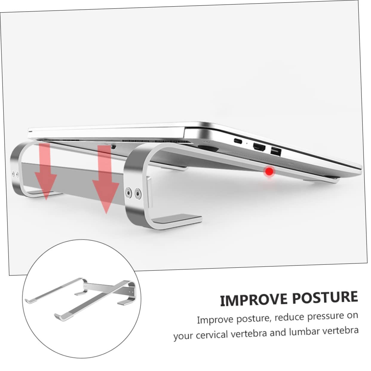 Підставка для ноутбука Uonlytech Багатоцільова Алюмінієвий сплав Ергономічна Портативна для домашнього офісу, фото №8